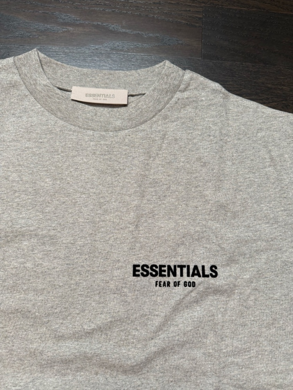 Essentials Fear of God Dark Oatmeal Short Sleeve Shirt Size Large - Picture 3 of 4